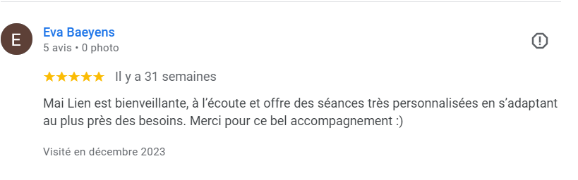 Témoignages et avis Mai Lien Gault