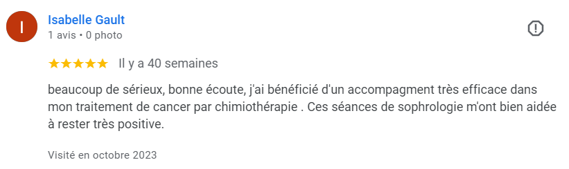 Témoignages et avis pour Mai Lien Gault Sophrolgue